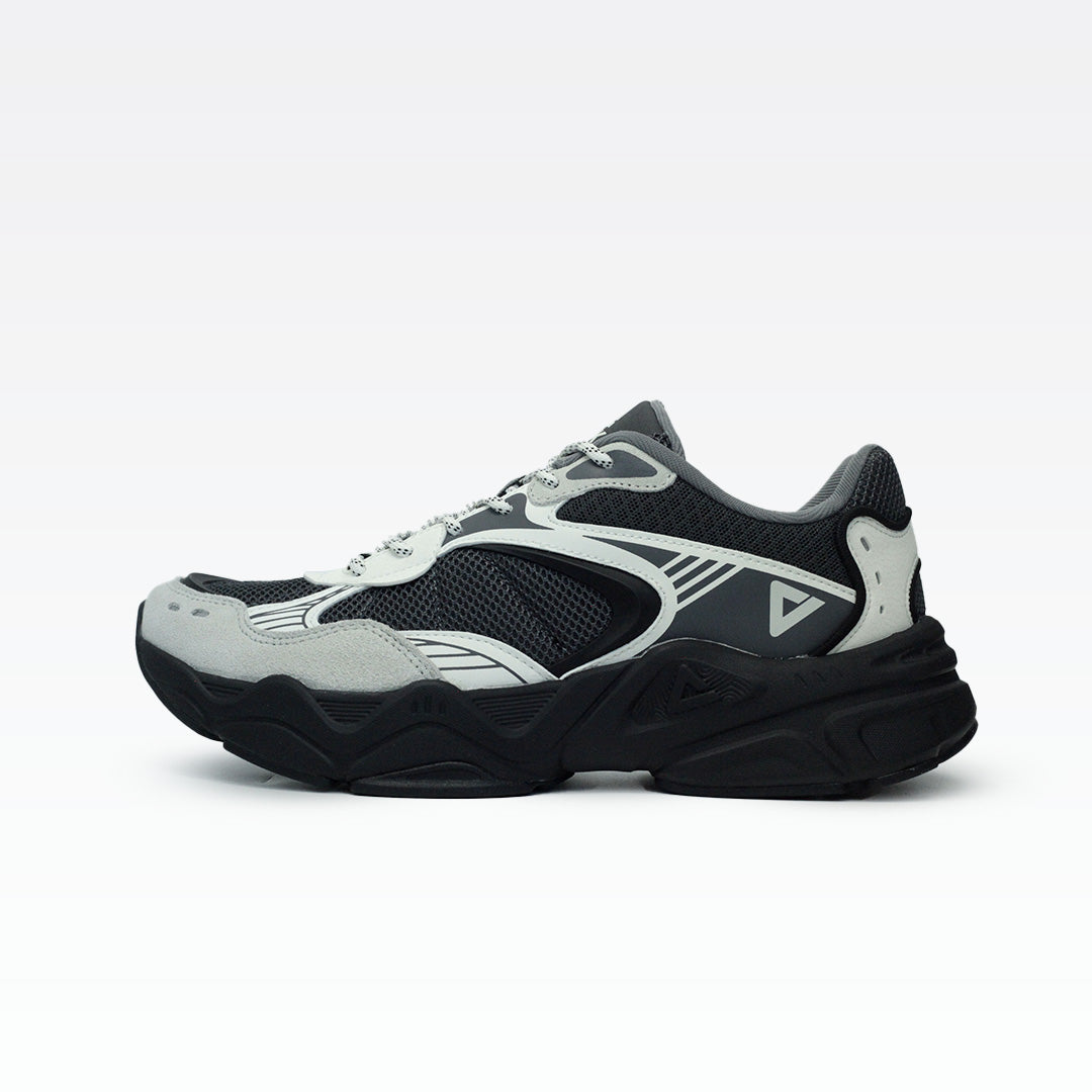 PEAK CASUAL SHOES WHITE/BLACK/DK.GREY