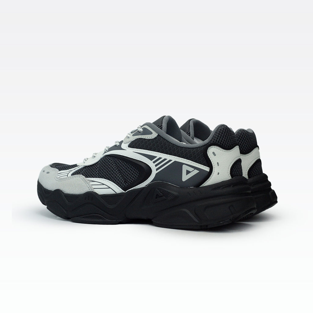 PEAK CASUAL SHOES WHITE/BLACK/DK.GREY