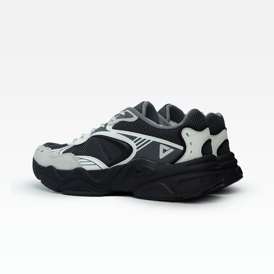 PEAK CASUAL SHOES WHITE/BLACK/DK.GREY