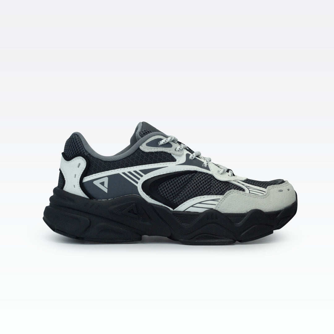 PEAK CASUAL SHOES WHITE/BLACK/DK.GREY