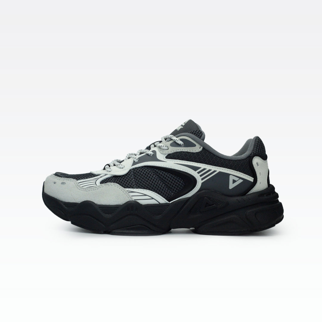 PEAK CASUAL SHOES WHITE/BLACK/DK.GREY