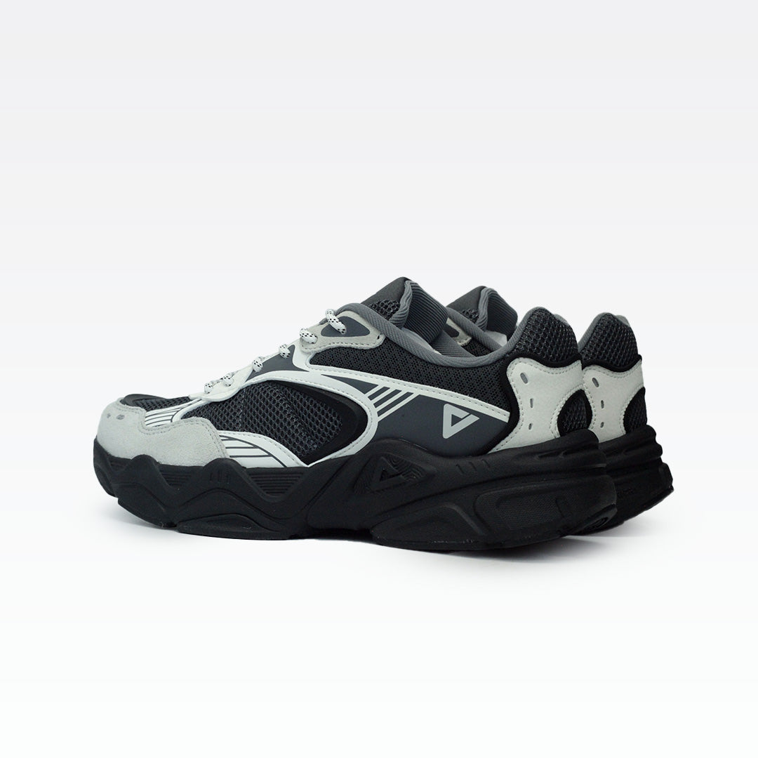 PEAK CASUAL SHOES WHITE/BLACK/DK.GREY